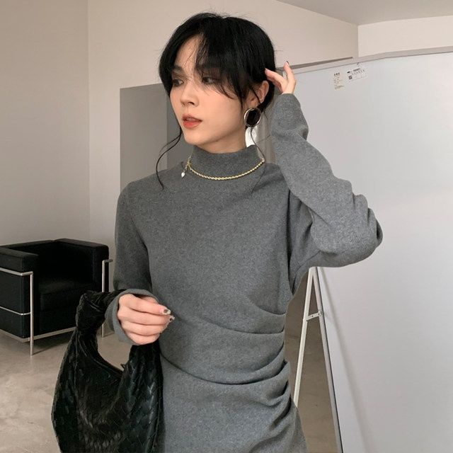 Đầm cổ cao dáng ôm eo sành điệu cho nữ