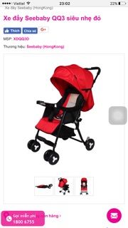 Xe đẩy lseebaby QQ3