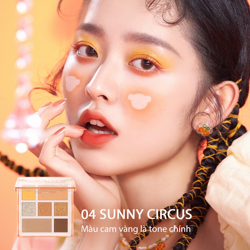 Bảng Phấn Mắt Pink Bear Little World 10g 7 Màu Lì Và Nhũ Làm Phấn Bắt Sáng | BigBuy360 - bigbuy360.vn