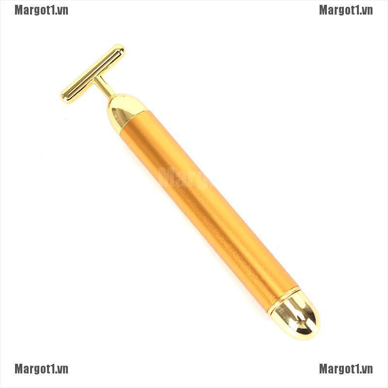 [Margot] 24k Gold Beauty Bar Facial Roller Face Skin Vibration Skincare Massager Device [VN]