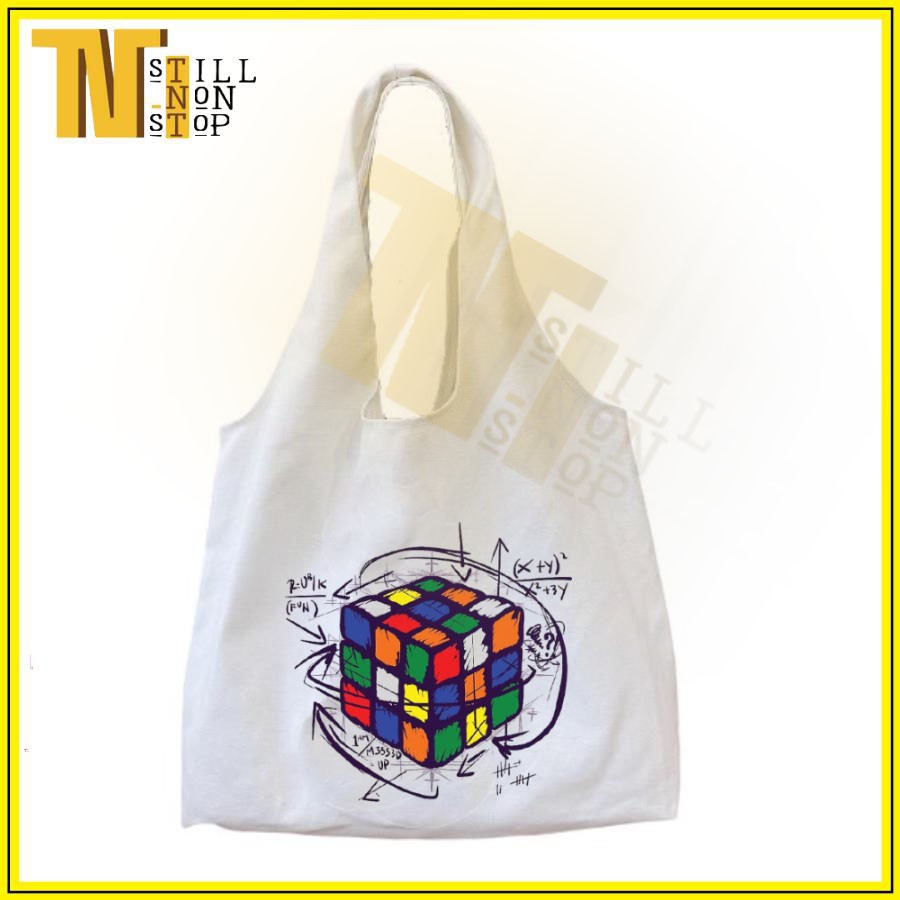 Túi đeo vai (VẢI CANVAS MỀM - QUAI LIỀN) - RUBIK- CHỮ