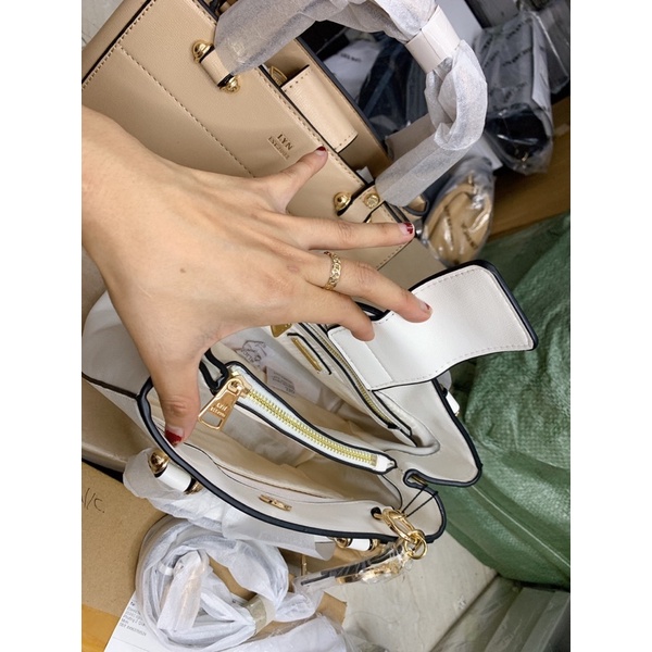 Túi L.Y.N quai cầm kèm dây đeo chéo sz 23cm