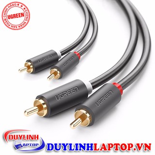 Cáp AV 2 hoa sen (RCA) dài 2m chính hãng UGREEN 10518 - Cáp AV 2 hoa sen (RCA) chất lượng cao