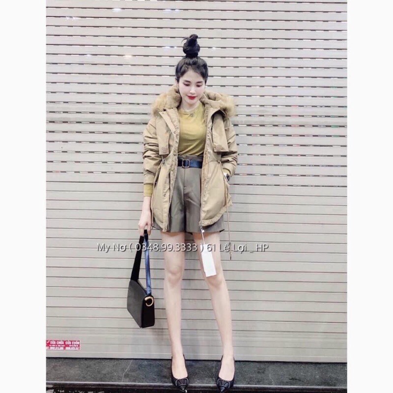 Áo phao parka mũ lông lót lông hàng Loại 1