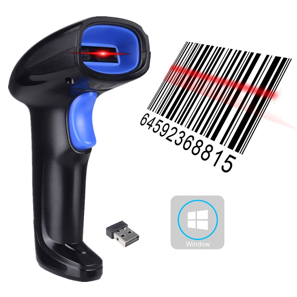 Máy quét mã vạch không dây YHD-1100CW 1D máy bắn mã vạch Barcode không dây dùng trên Máy tính (bảo hành 1 năm)