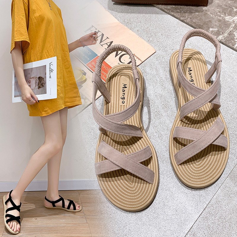 Giày quai hậu IELGY đế bằng phong cách Hàn Quốc thời trang dành cho nữ
