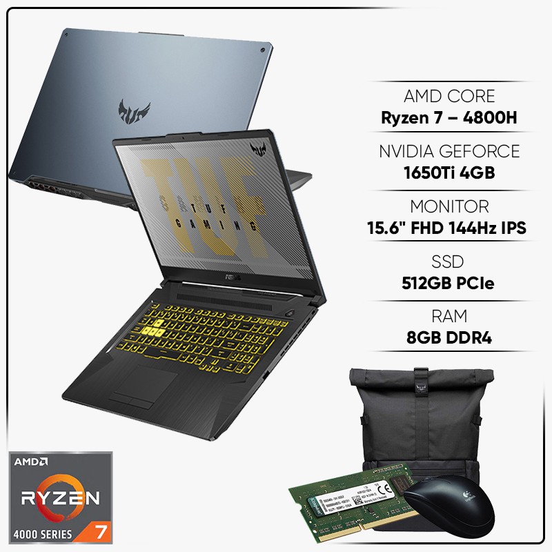 Laptop ASUS TUF FX506HC-HN002T i5-11400H | 8GB | 512GB | RTX3050 4GB |15'6 FHD | WIN 10