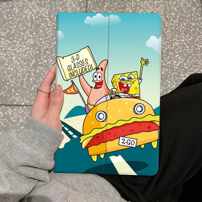Ốp Máy Tính Bảng Hình SpongeBob Cho apple ipad mini 123456 Bao Da Máy Tính Bảng Cho ipad air 11inch 10.2inch 9.7inch Ốp