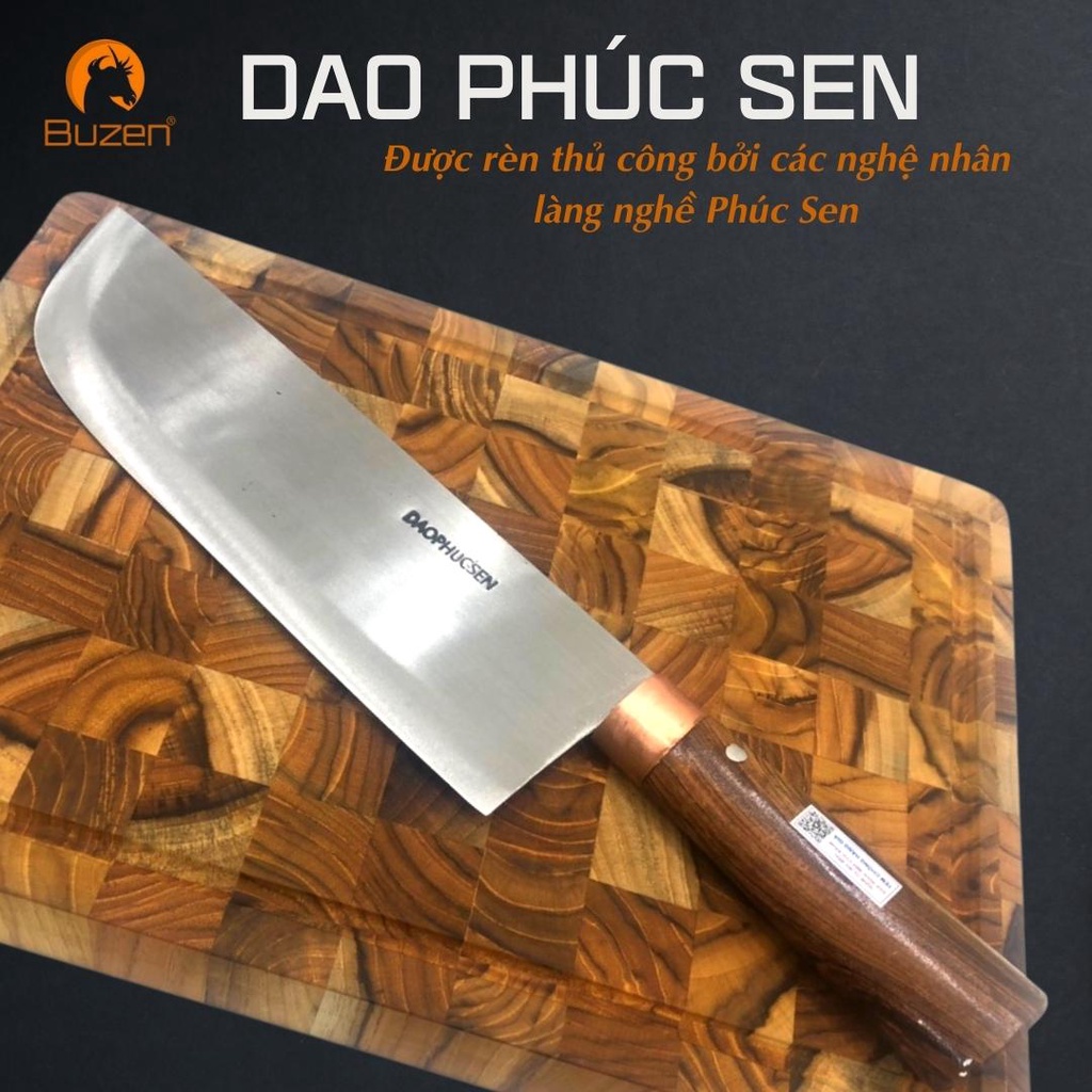 Dao Phúc Sen Chặt Gà Vịt Lợn Quay Thép Trắng Không Han Gỉ