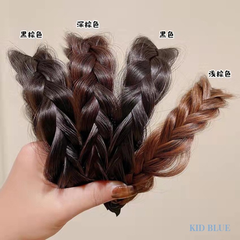 Băng Đô Kiểu Tóc Giả Thắt Bím Hình Xương Cá Dễ Thương Cho Nữ