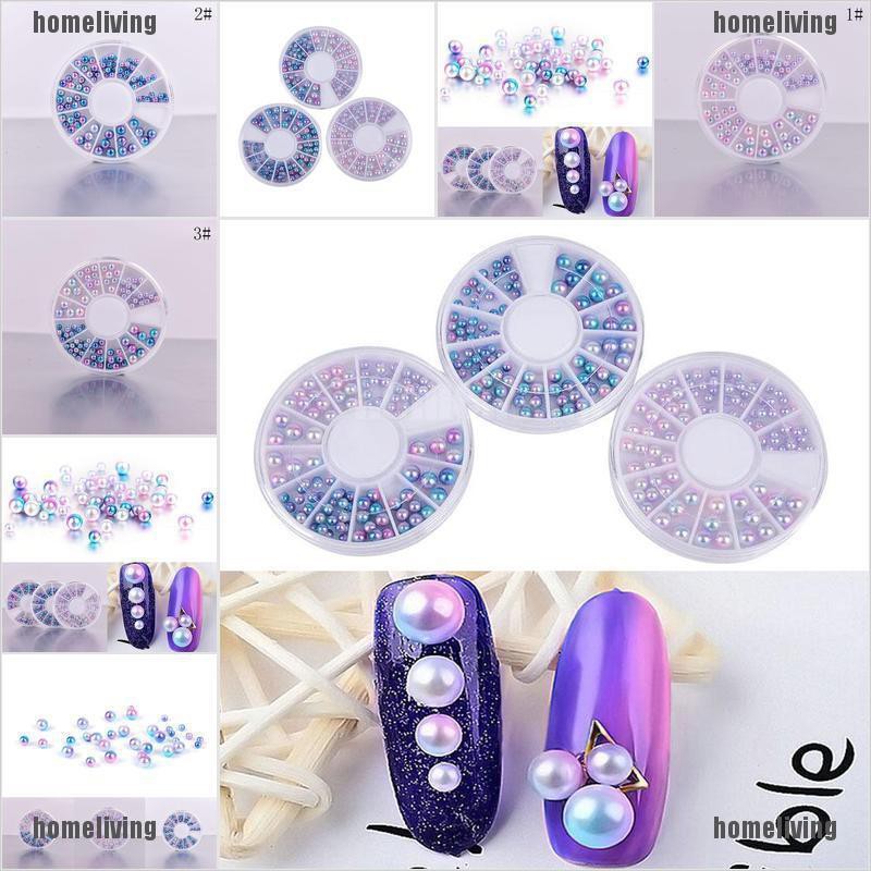 Hộp Hạt Ngọc Trai 3D Nhiều Kích Cỡ Đính Móng Nghệ Thuật