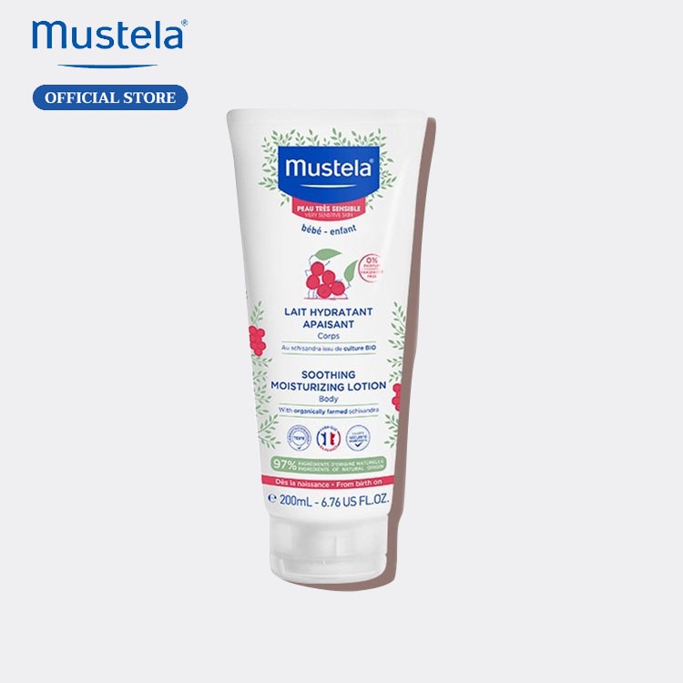 Sữa Dưỡng Da Toàn Thân Cho Trẻ Sơ Sinh & Em Bé Có Da Nhạy Cảm Mustela 200ml