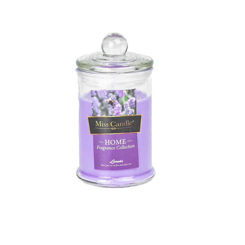 Nến thơm ly thủy tinh D6H11 Miss Candle MIC5678 Lavender (Hương oải hương)
