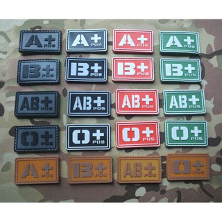 ✷ ❈ Pvc A + B + AB + O + Chiến thuật Tinh thần tích cực Loại miếng dán nhóm Miếng dán huy hiệu cao su quân sự