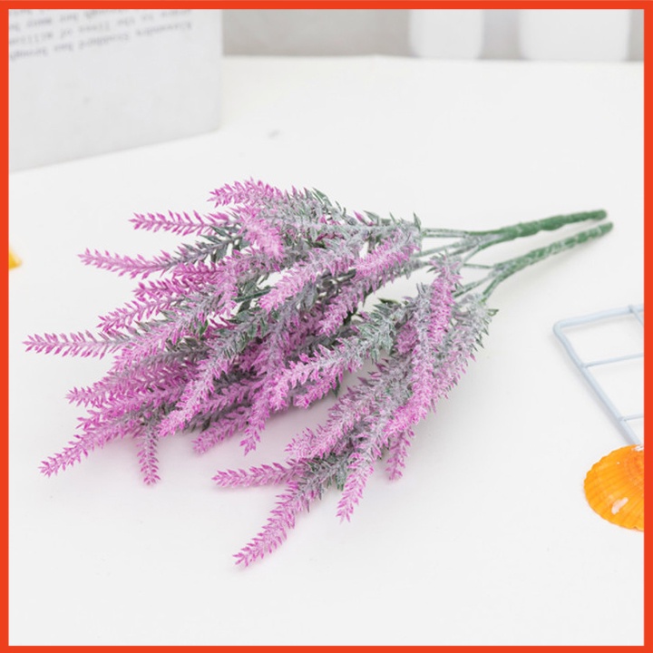 Hoa giả lavender gồm 5 màu trang trí decor nhà cửa shop đồ 38cm