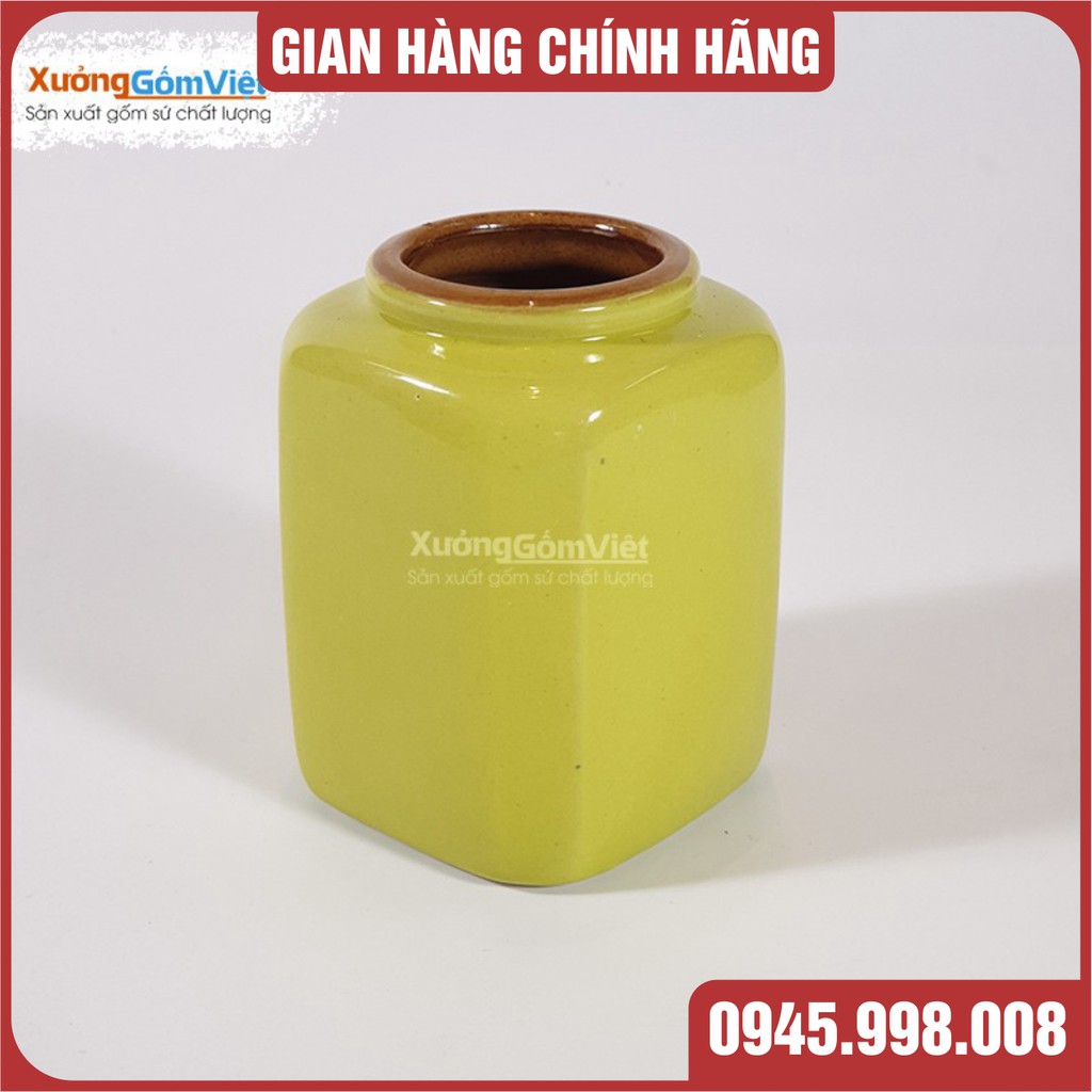 [SALE GIÁ GỐC] Lu trà sữa,lu sinh tố bằng gốm Bát Tràng cao cấp ,dung tích 400ml màu xanh NEON - XƯỞNG GỐM VIỆT