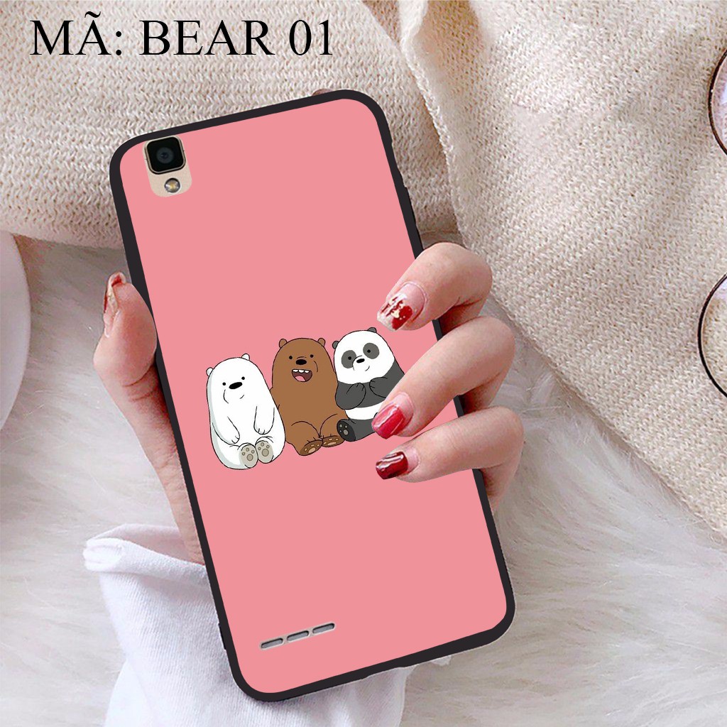 Ốp lưng Oppo F1 viền dẻo TPU BST Gia Đình Nhà Gấu