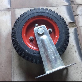 Bánh xe cao su đúc 200mm cố định - giá 1c