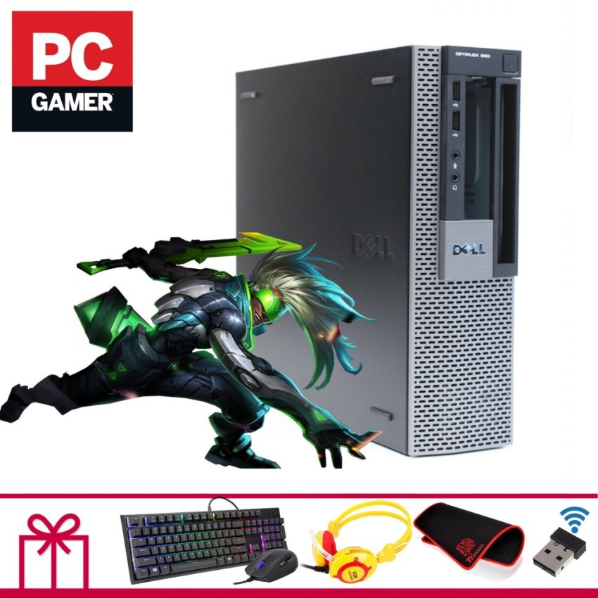 Máy tính cày Game Dell Optiplex 960 SFF (Core 2 Duo E8400, Ram 8GB, SSD 120GB, VGA RỜI 1GB) + Quà Tặng