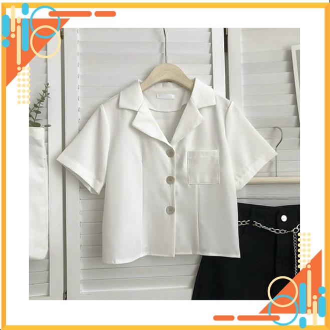 Áo crotop, áo sơ mi crotop, áo sơ mi cổ vest nhiều màu MSP11194 | BigBuy360 - bigbuy360.vn