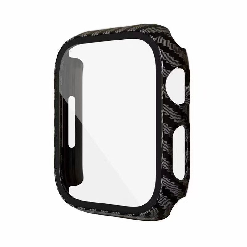 Ốp Bảo Vệ Bằng PC Cứng + Kính Cường Lực + Dây Đeo Cho Applesmart Iwatch 49 / 45 / 41 / 44 / 40 / 42 / 38mm Series Ultra / 8 / 7 / SE / 6 / 5 / 4 / 3 /