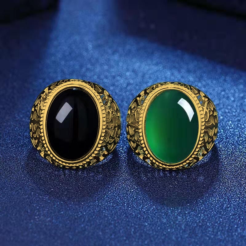 Nhẫn Đeo Tay Đính Đá Phong Cách Vintage Thời Trang Cho Nam