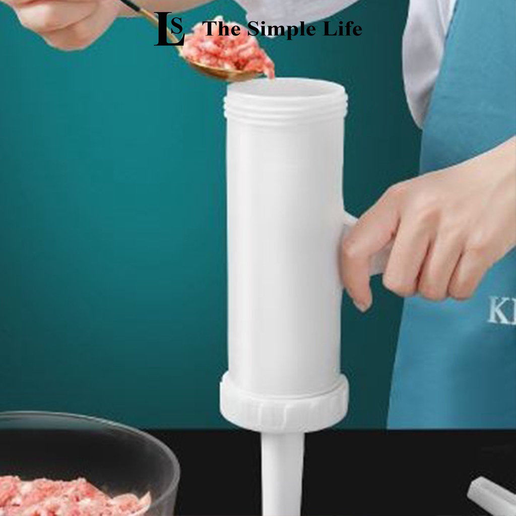 Dụng cụ làm xúc xích lạp xưởng, thiết bị nhồi xúc xích lạp xưởng bằng tay tại nhà 2 phễu cao cấp, tiện dụng [CHÍNH HÃNG]