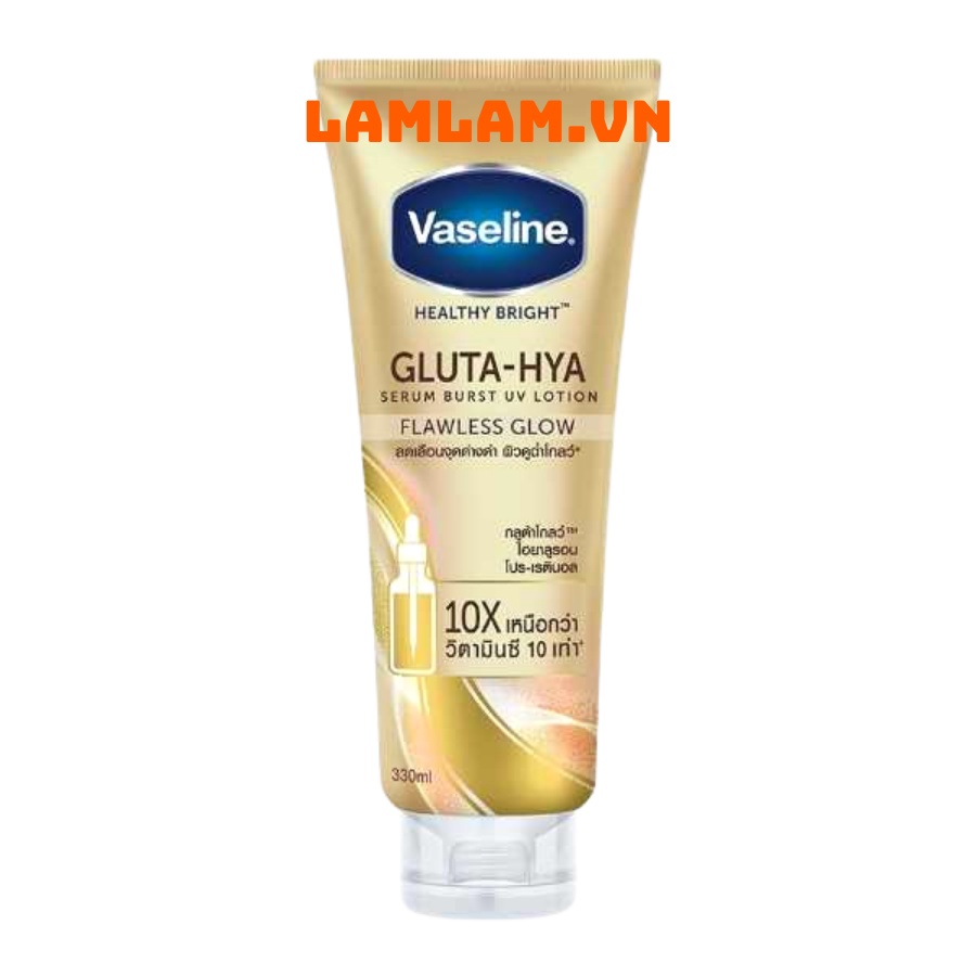 Dưỡng thể Vaseline 10X Gluta HYA serum Burst Lotion Thái Lan 330ml