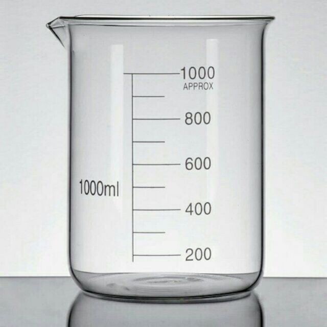 Cốc thuỷ tinh có mỏ chia vạch 1000ml