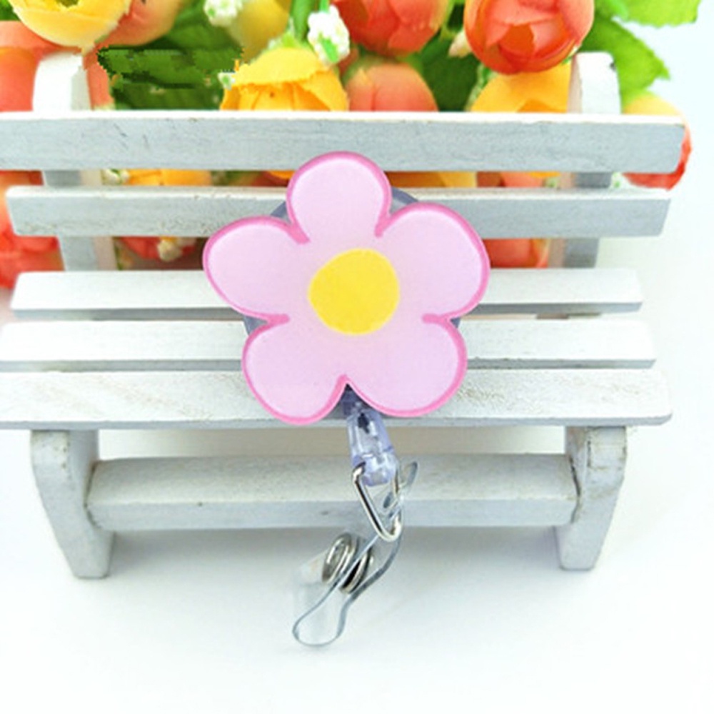 Kẹp treo thẻ ID bằng nhựa acrylic họa tiết hoạt hình dễ thương chất lượng cao