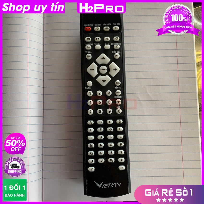 [RẺ VÔ ĐỊCH] Điều khiển đầu Vietktv chính hãng- đầu karaoke VietKTV  ( tặng đôi pin )