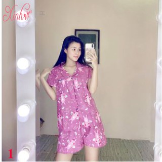 Bộ Đồ Mặc Ở Nhà Chất Kate Thái Cực Đẹp , Free Size Từ <60kg