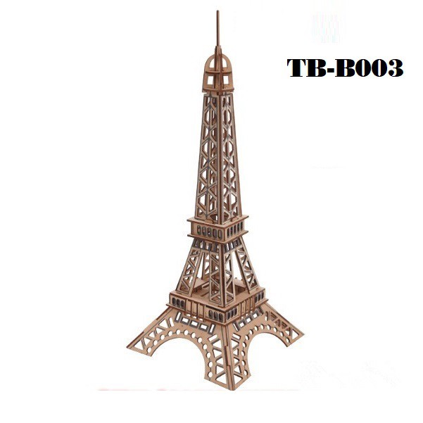 Đồ chơi lắp ráp gỗ 3D Mô hình Tháp Eiffel Laser