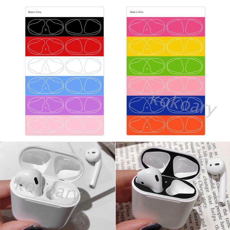 Bộ 6 Cặp Miếng Dán Chống Bụi Cho Tai Nghe Apple Airpods