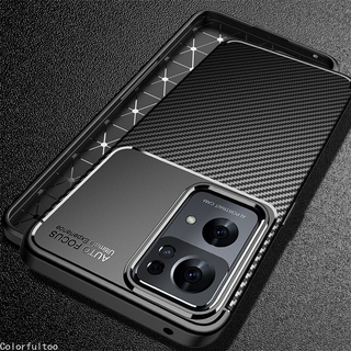 Dành Cho Oppo Reno 9 Pro Plus 5G Reno9 9Pro + 11 Pro 11Pro Reno7 Z 8Z Reno8 Z Reno11Pro 5G Sợi Carbon Mềm Chống Sốc Mặt Sau Mỏng Vỏ Bảo Vệ Vỏ Điện Thoại