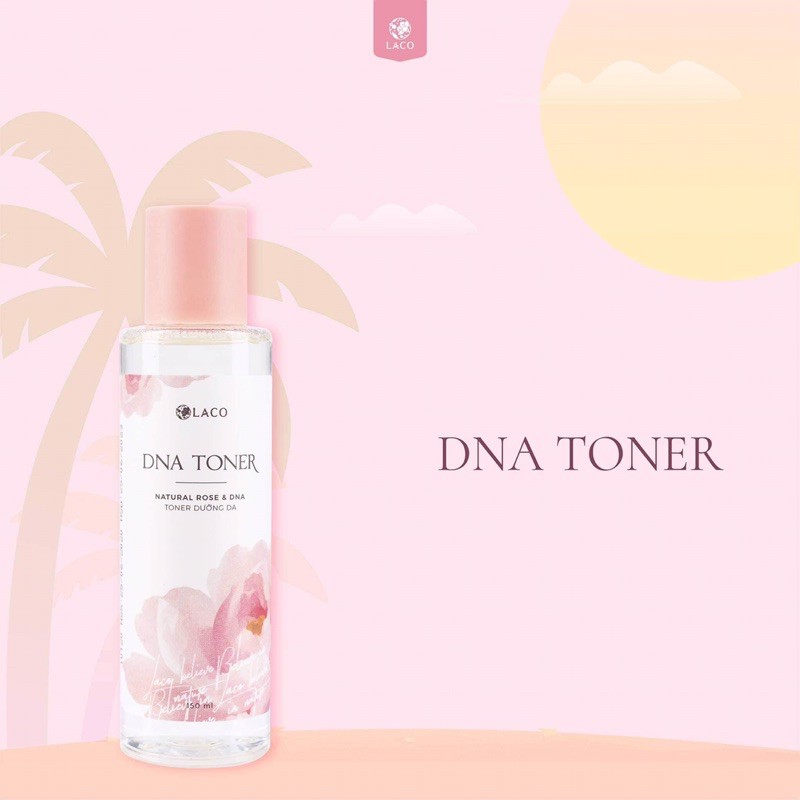 Nước hoa Hồng Toner DNA Laco thu nhỏ lỗ chân lông, cân bằng độ PH- Tặng 1 máy phun sương NANO