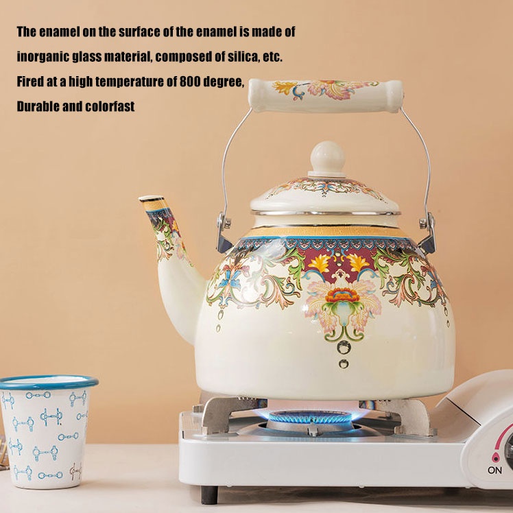 Ấm Trà Tráng Men Hình Quả Lê Có Tay Cầm Bằng Sứ