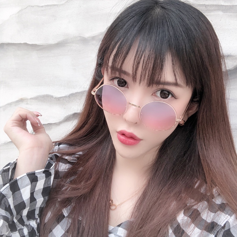 Kính Mát Gọng Tròn Chống Tia UV Phong Cách Retro