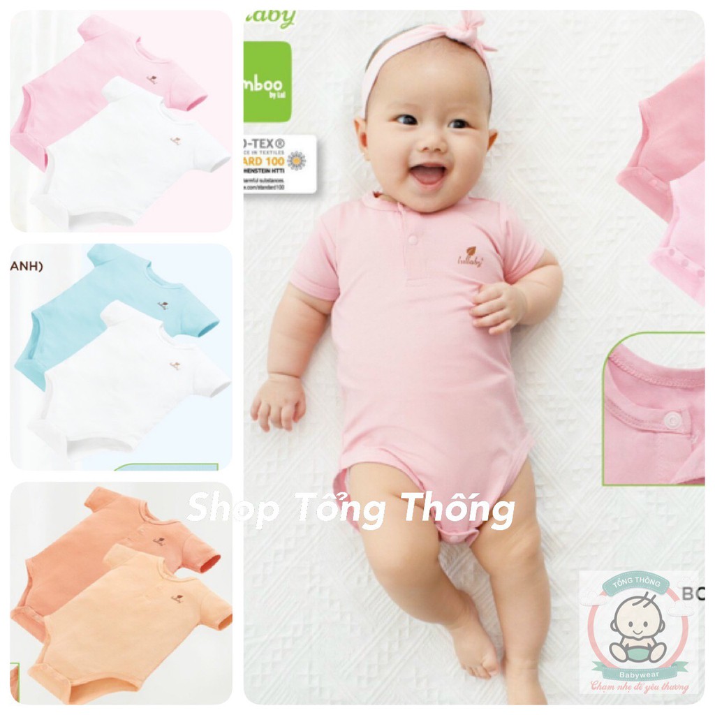 Body suit cộc tay Lullaby Modal Bamboo cao cấp mềm mịn thoáng mát cộc tay cho bé trai bé gái Nh636P NH622P NH690P