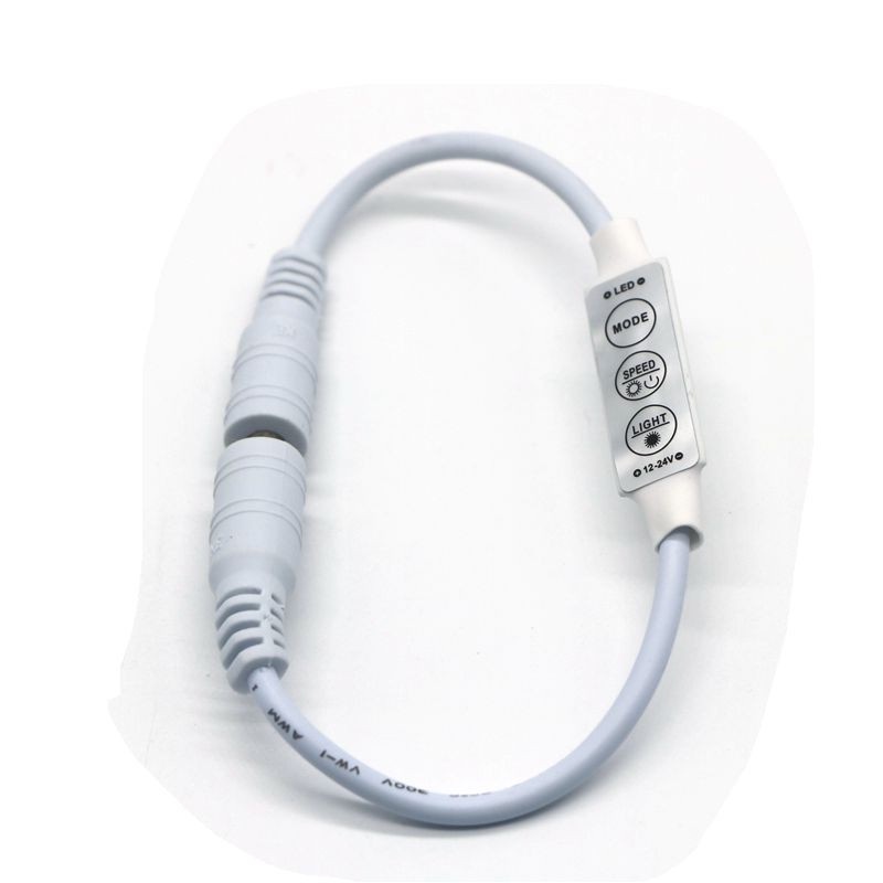 Công tắc điều khiển 3 phím điều chỉnh độ sáng giắc cắm DC kép cho dải đèn LED màu đơn 12V 24V 5050 3528 5630 5730