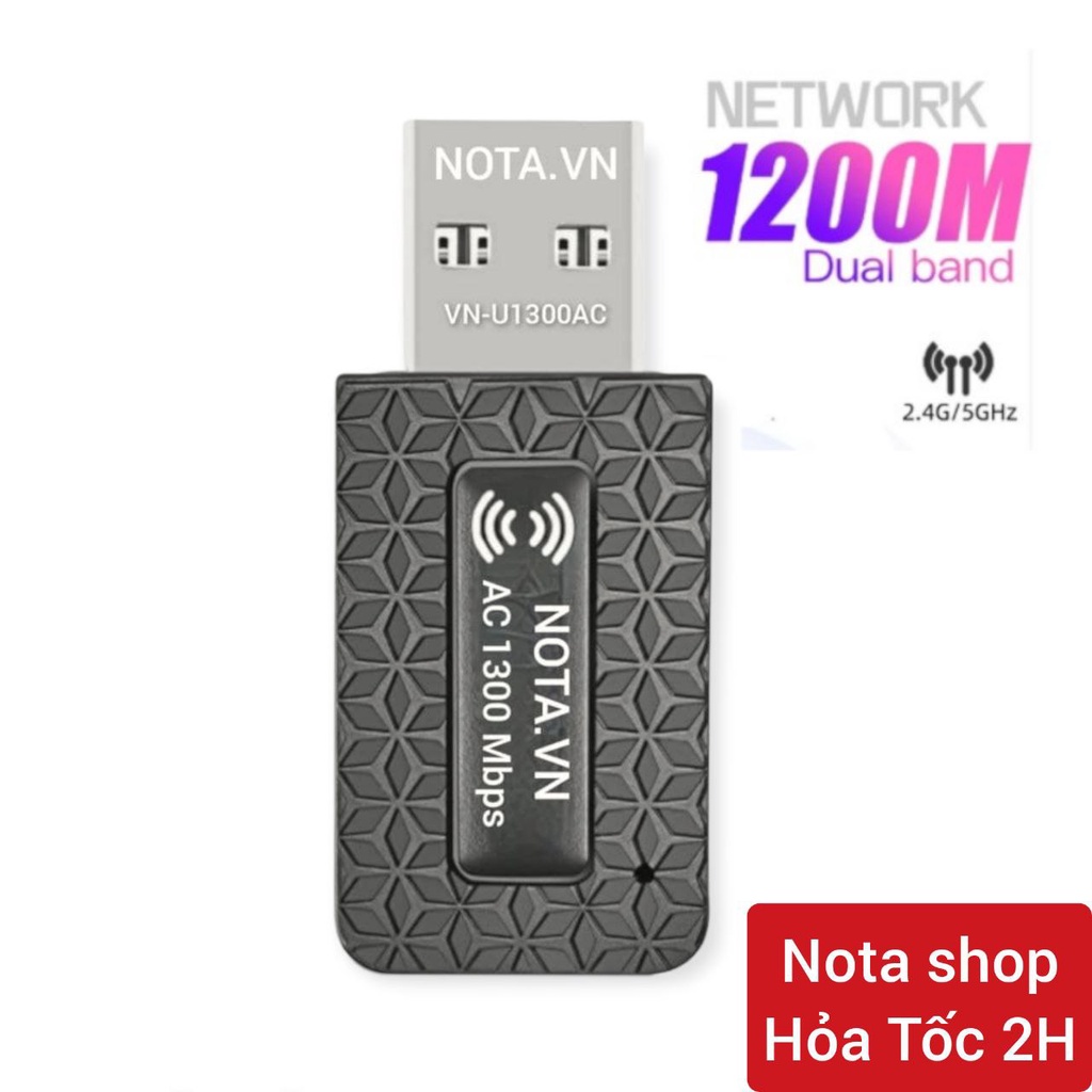 [Hỏa Tốc - BH 6 Tháng] Nâng cấp Card WIFI 5G bằng USB WiFi 1200Mbps, chuyên để học online cho laptop, máy bàn