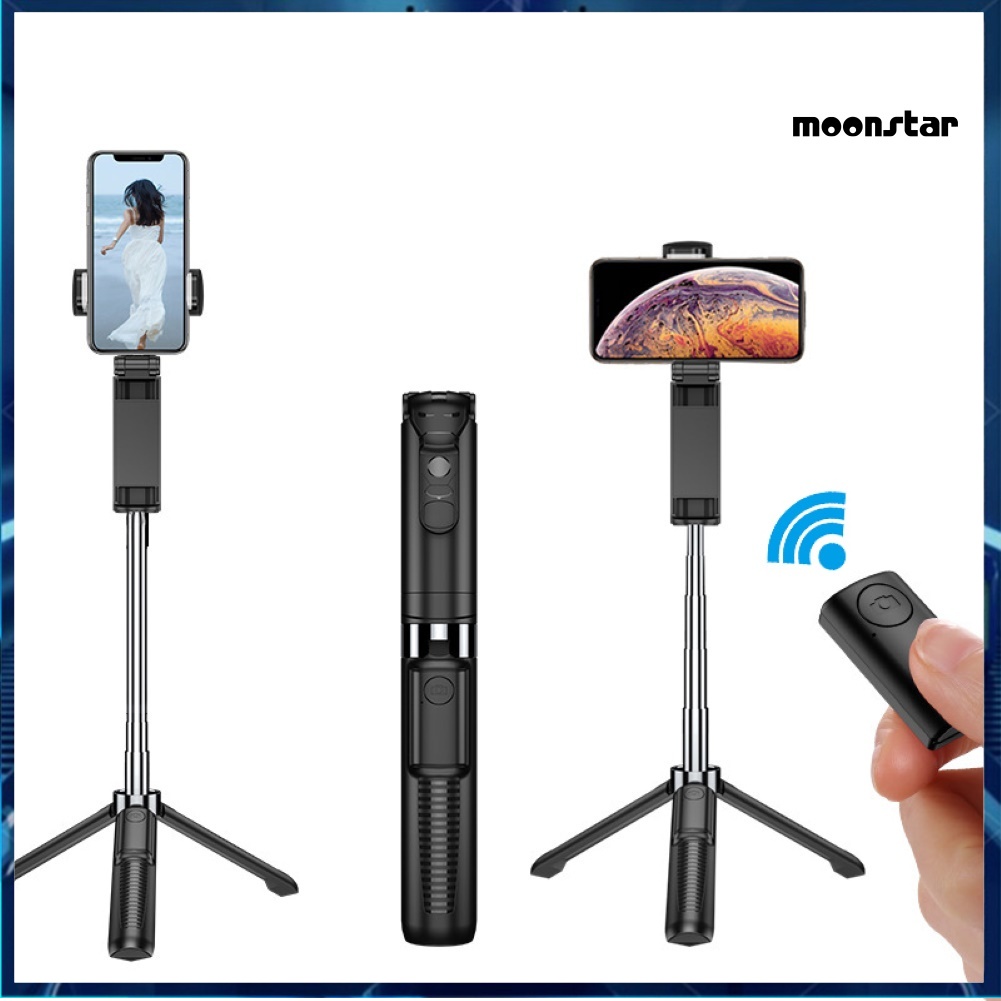 MNmoonstar 2 in 1 Telescopic Bluetooth Mobile Phone Selfie Stick Remote Shutter Tripod