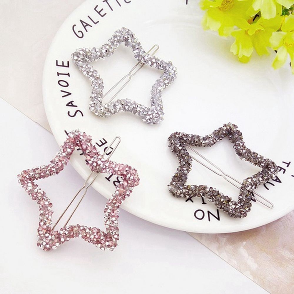 Kẹp tóc đính đá nữ tính thời trang