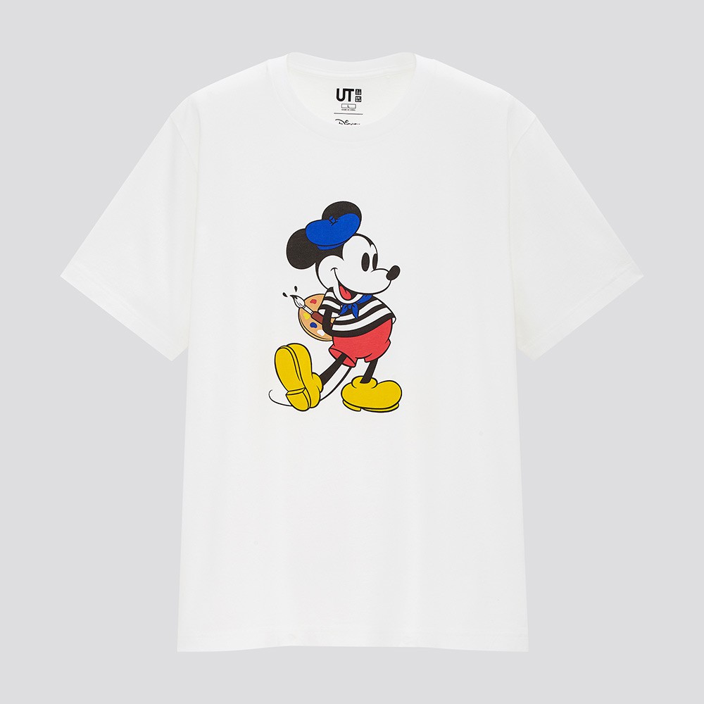 Uniqlo Nam và Nữ Mặc (UT) MAGIC FOR ALL ICONST Áo sơ mi ngắn tay (Disney Mickey)