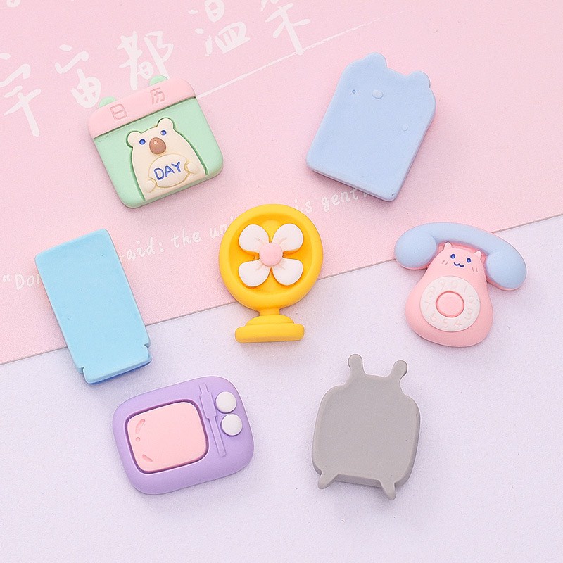 Charm (C555) slime/ Dụng Cụ Charm Trang Trí [Ko Keo &amp; Nút] Hình Dụng Cụ Học Tập