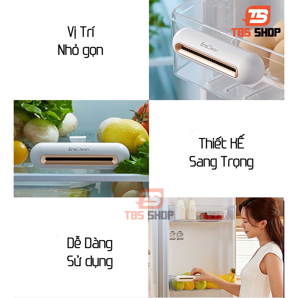 Máy lọc không khí mini EraClean Xiaomi CW-B01 - Oto/Tủ Quần áo/Tủ lạnh - Máy khử mùi tiệt trùng tủ lạnh