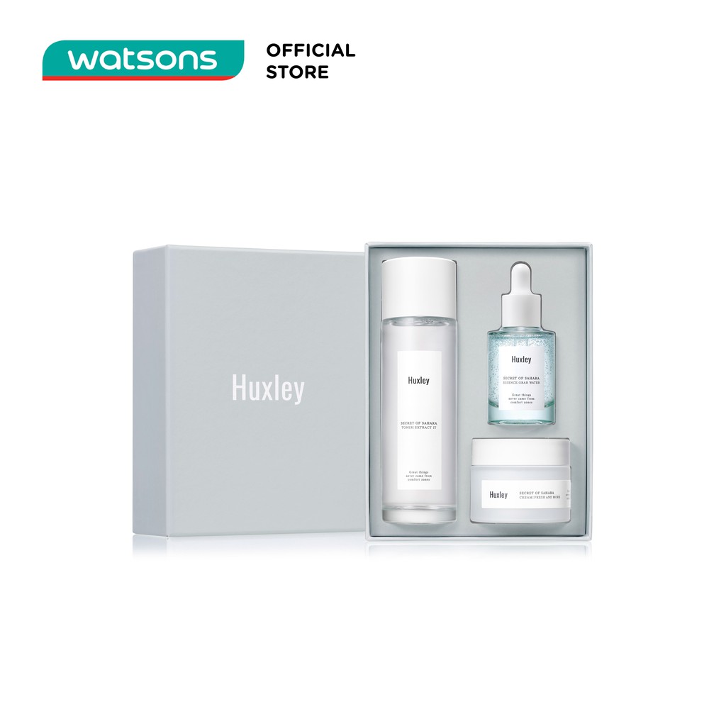 Bộ 3 Sản Phẩm Dưỡng Ẩm Huxley Hydration Trio