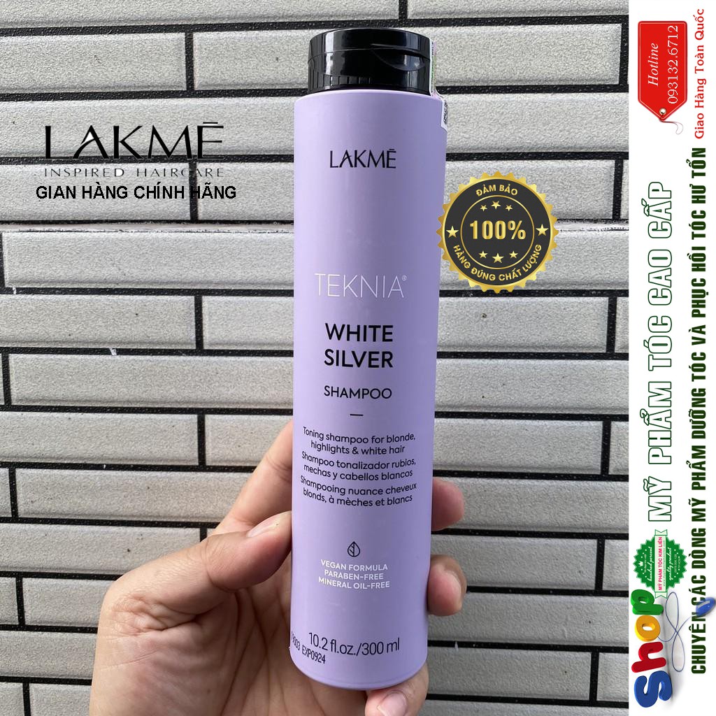 [Lakme-chính hãng] Dầu gội cho tóc rất sáng hoặc bạc Lakme Teknia Ultra Clair Shampoo 300ml(Mẫu mới)