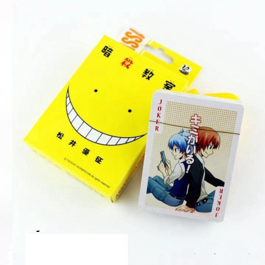 Bộ bài Tây anime lớp học ám sát Assassination Classroom , bộ Tú 54 lá in hình anime manga dễ thương siêu đ