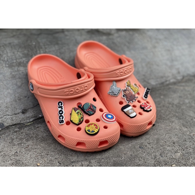 ( Chính hãng - Bao check ) Dép Crocs sục phối màu Cà Rốt siêu xinh dễ thương